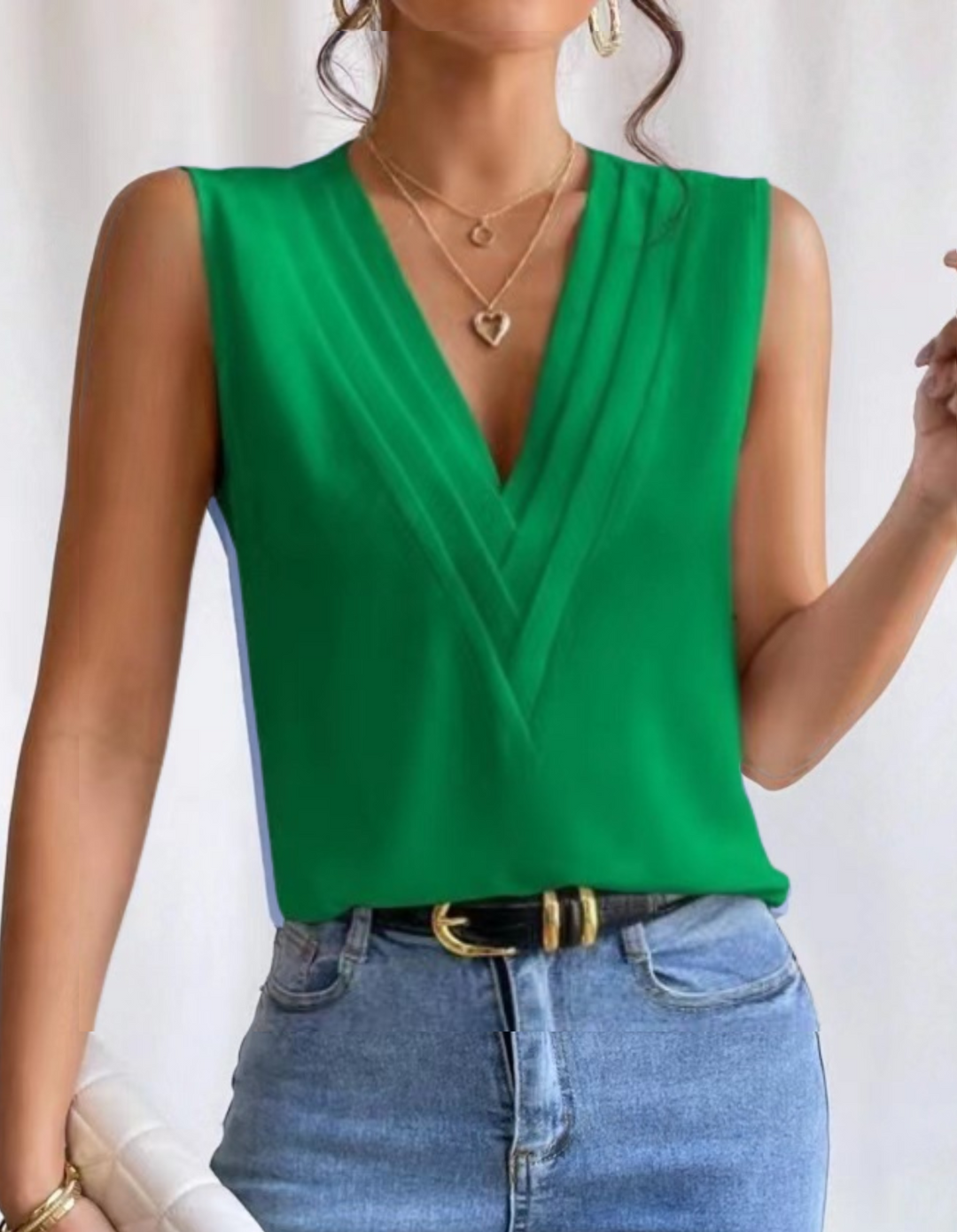 JADE™ - Lightweight Sleeveless V-Neck Top