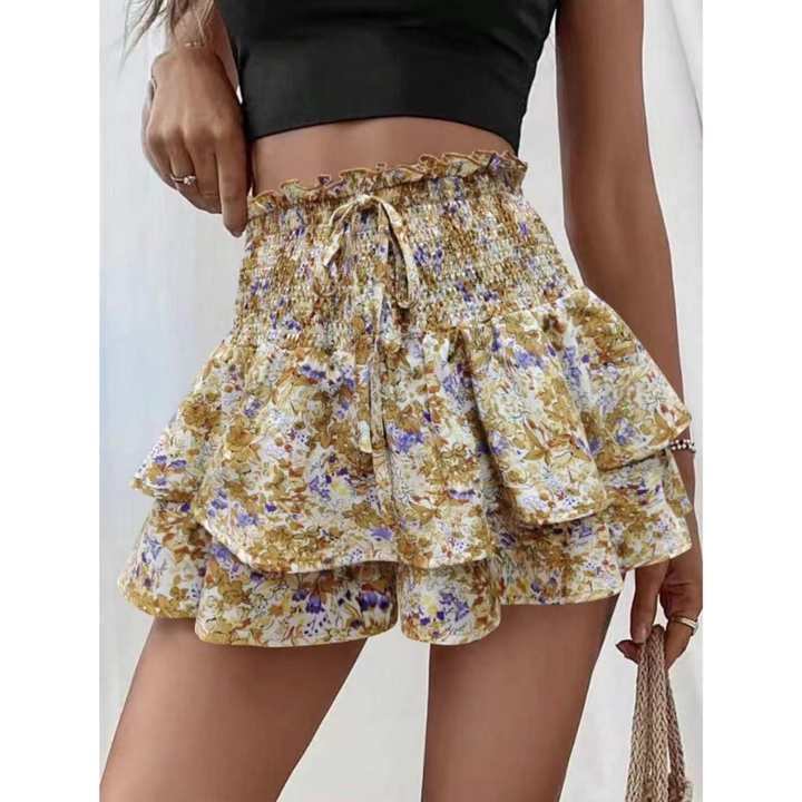 LUNINGNING™ – Lightweight Shirred Layered Summer Skort