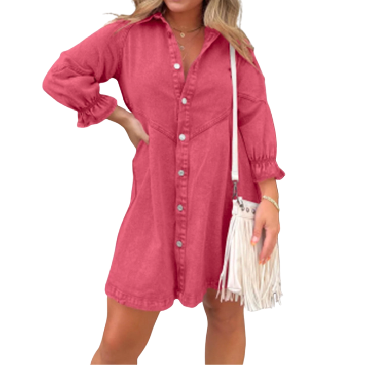 MICHELLE™ – Sophisticated Puff Sleeve Mini Dress