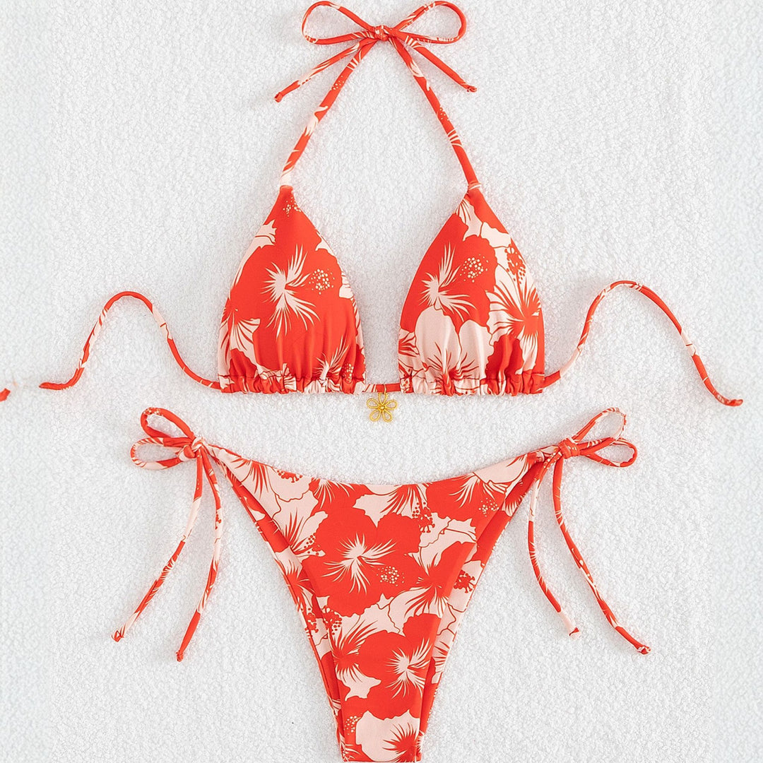 Women's String Bikini in red