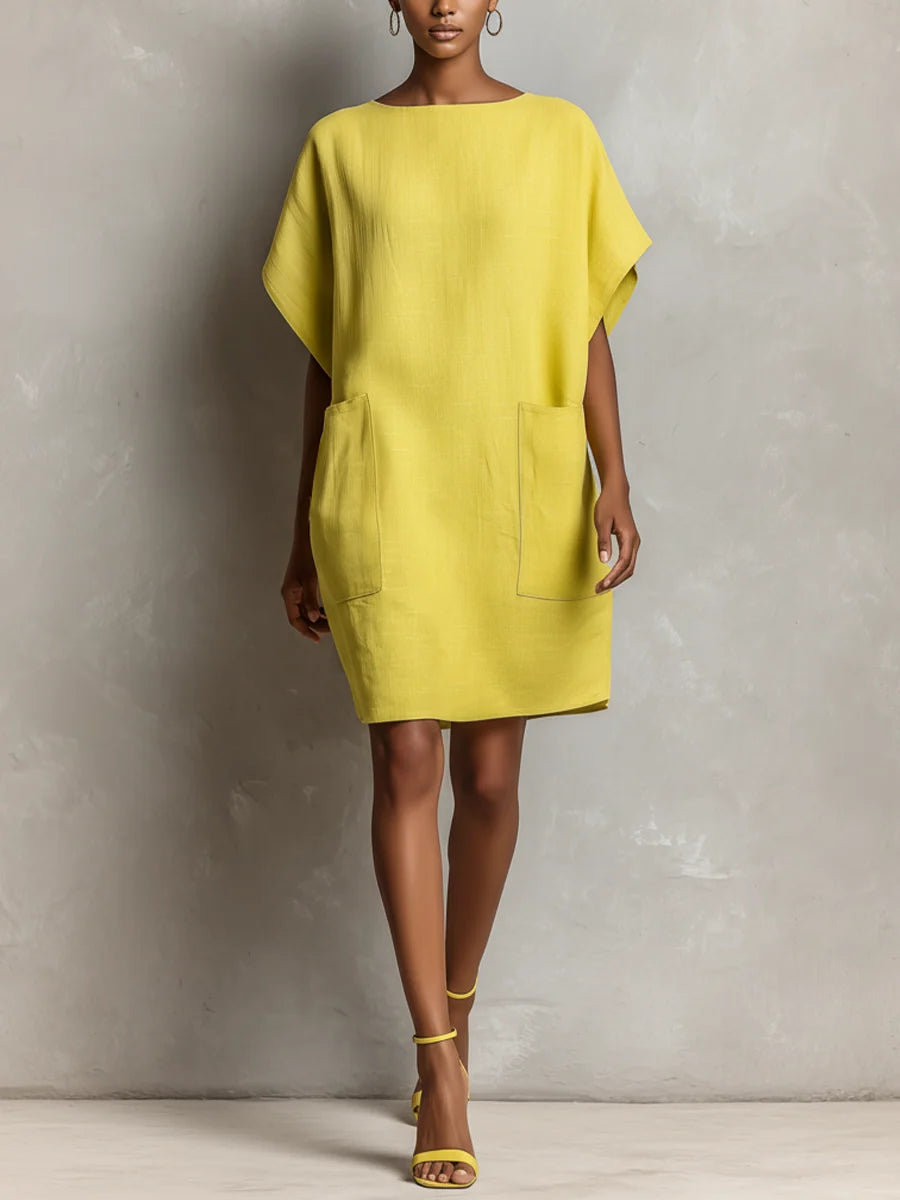Women's Mini Summer Dress in yellow