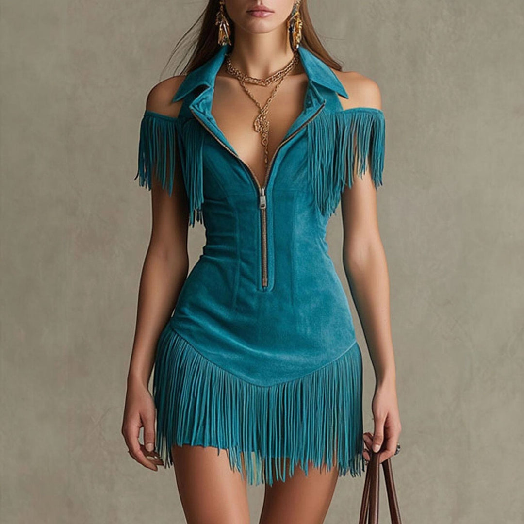 Women's Bodycon Mini Dress in peacock blue