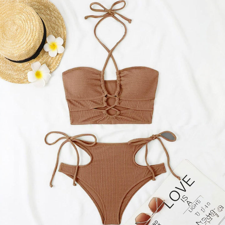 Women's Bandeau Bikini in caramel