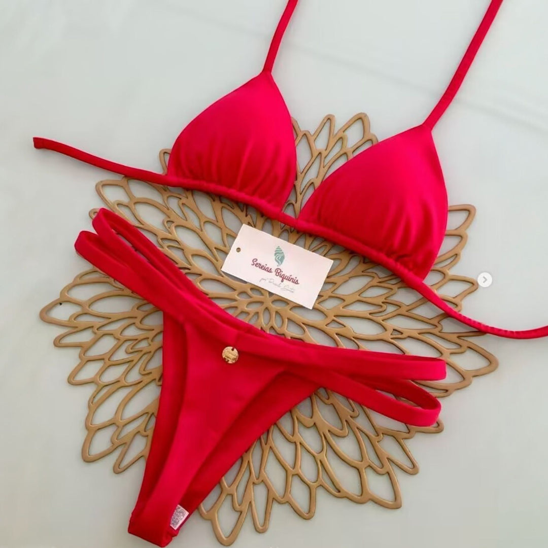 Women's String Bikini in red