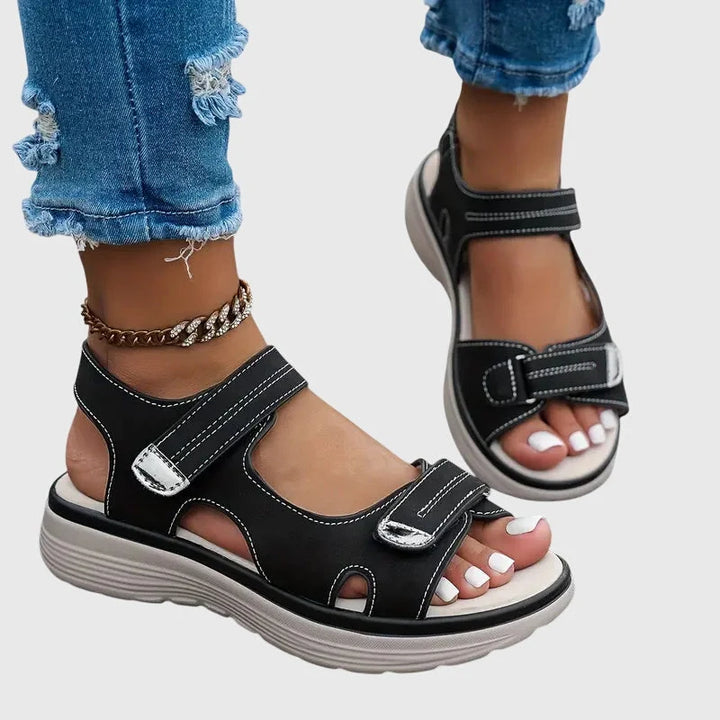 Women's Orthopedic Platform Sandals in black