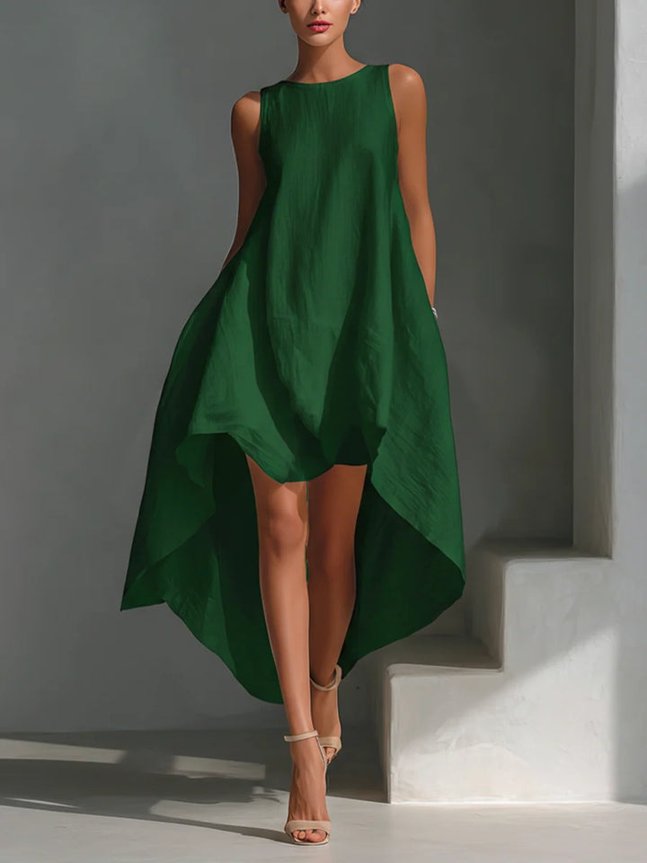 Women's Linen Dress in green
