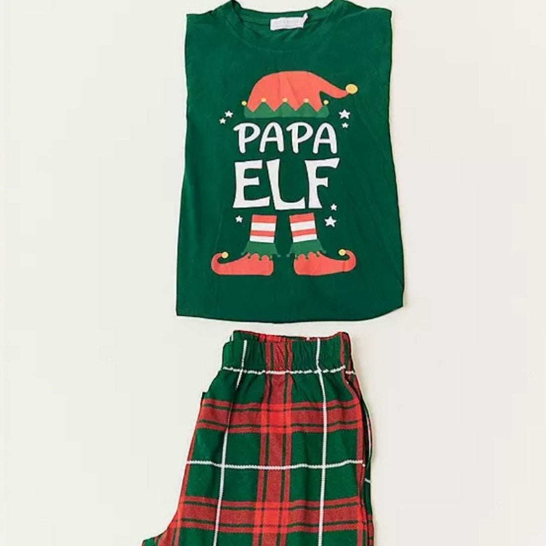 Family Matching Christmas PJs detail