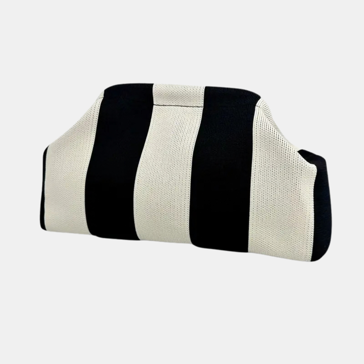 Women's Clutch Bag in black and cream