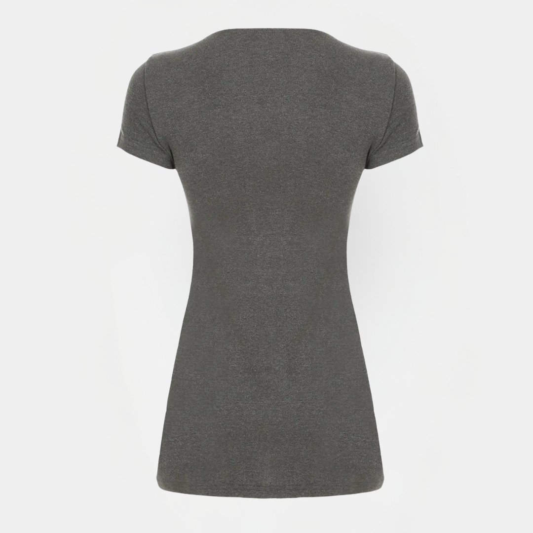 Women's Button Front Deep V-Neck Short Sleeve A Line Dress