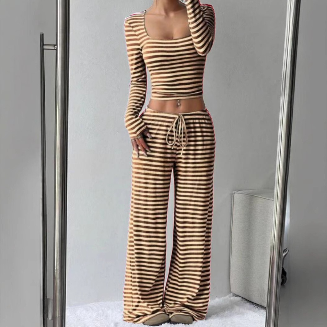 LORNA™ – Relaxed  Fit Crop Top and Pant Lounge Co-ord