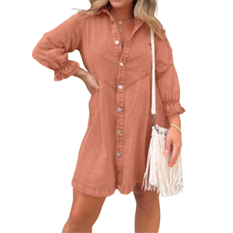 MICHELLE™ – Sophisticated Puff Sleeve Mini Dress