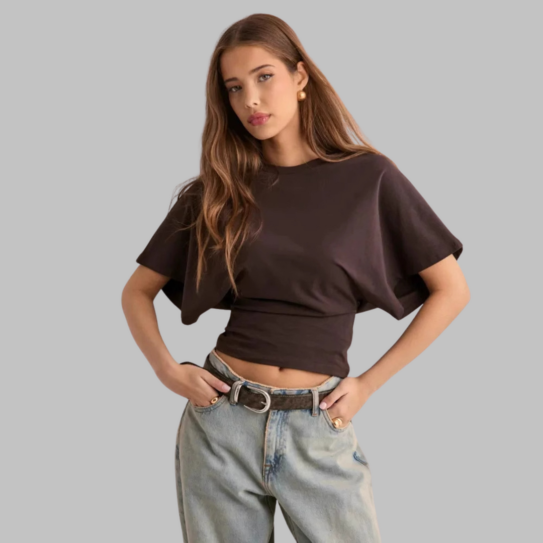 RAZI™ - Casual Fitted Half Sleeve Round Neck Top