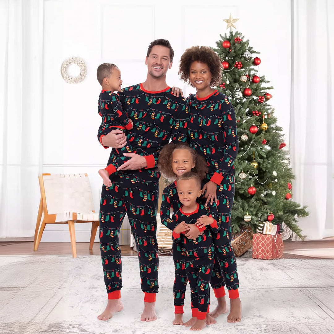Family Matching Christmas PJs detail