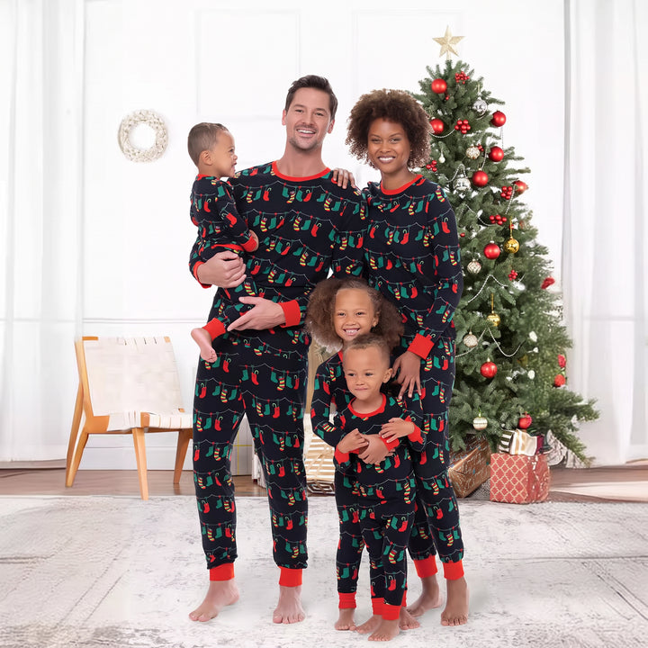 Family Matching Christmas PJs detail