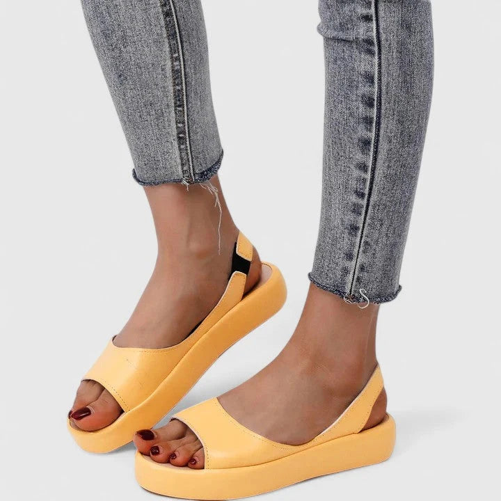 Women's Orthopedic Slip On Sandals in yellow