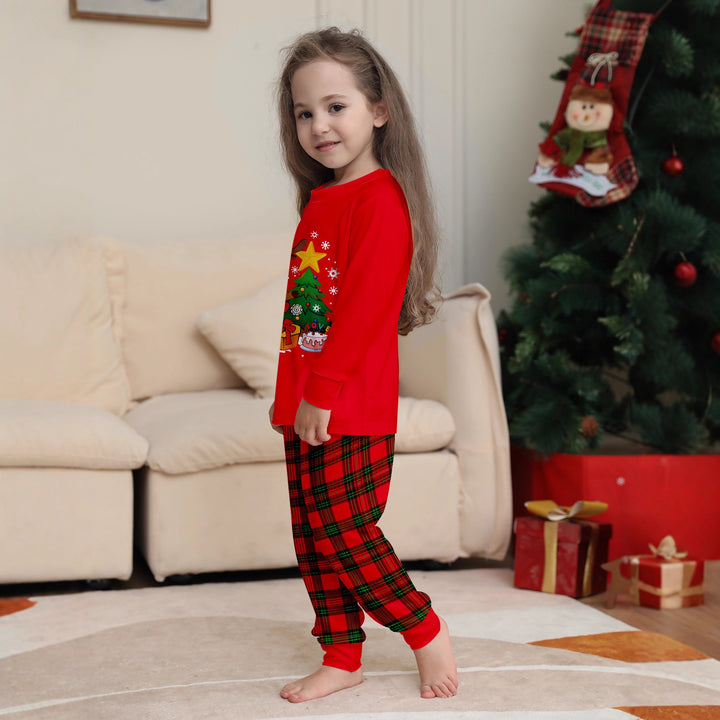 Family Matching Christmas PJs detail