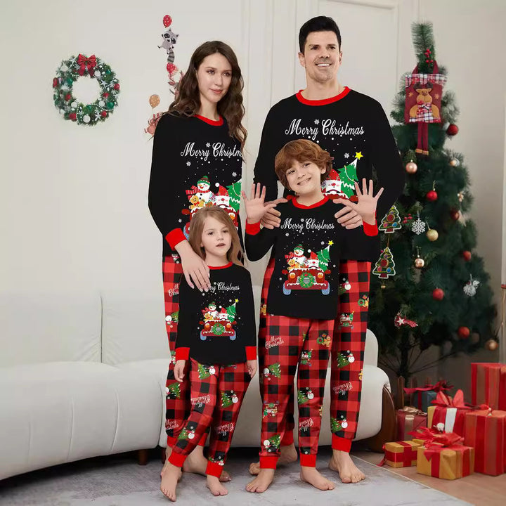 Family Matching Christmas PJs detail