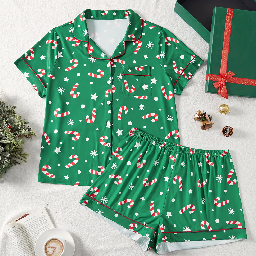 Women's Christmas PJs in green