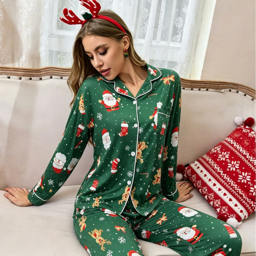 Women's Christmas PJs detail