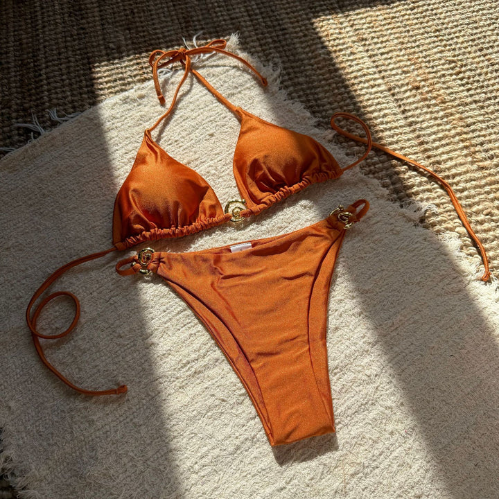 Women's String Bikini in rust
