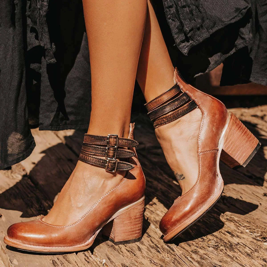 Women's Block Heels in dark brown
