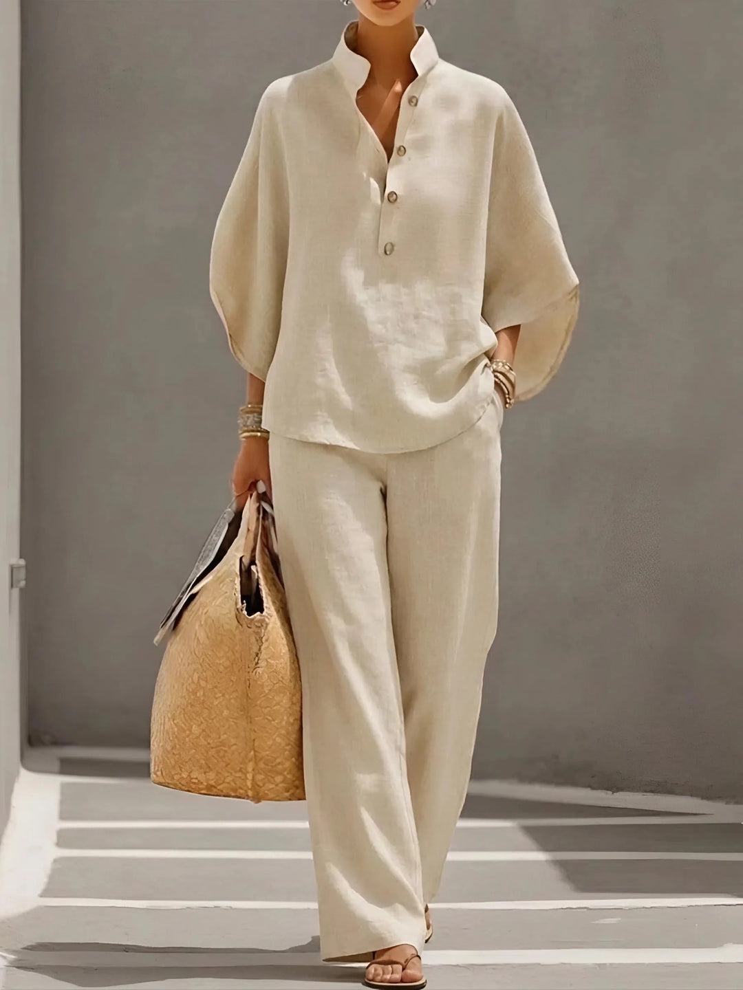 Women's Matching Set in beige
