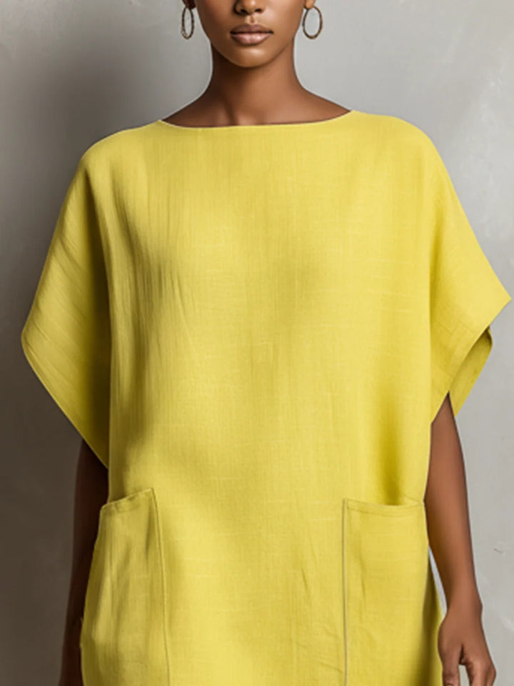 Women's Mini Summer Dress in yellow