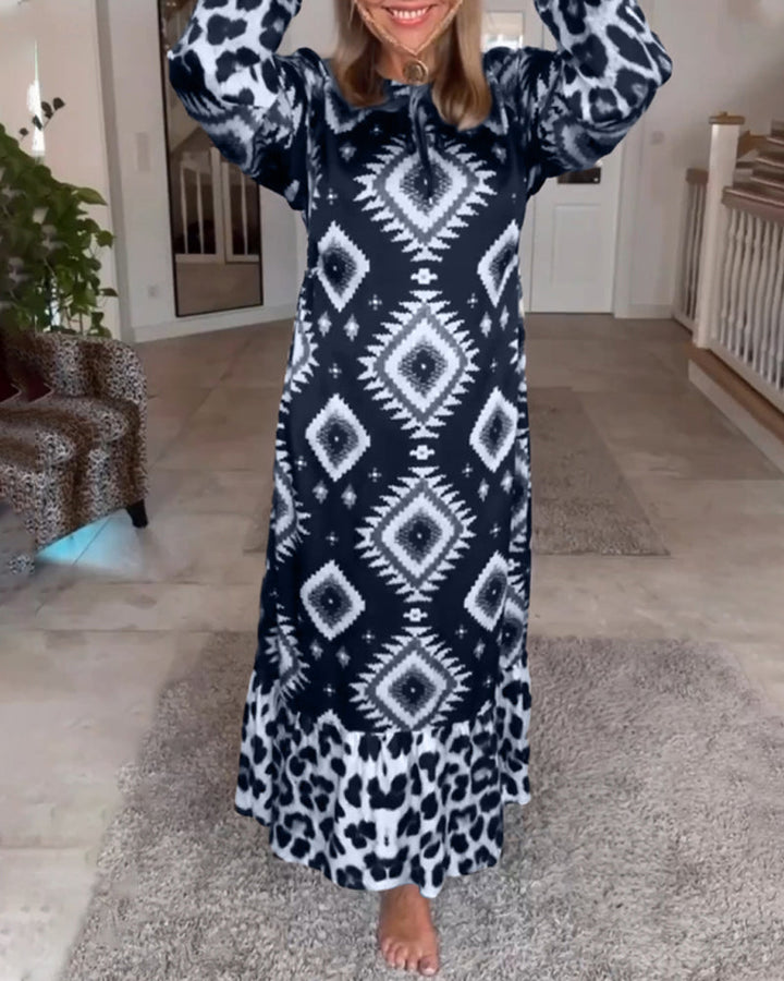 ZELLA™ - Luxe Geo Print Dress