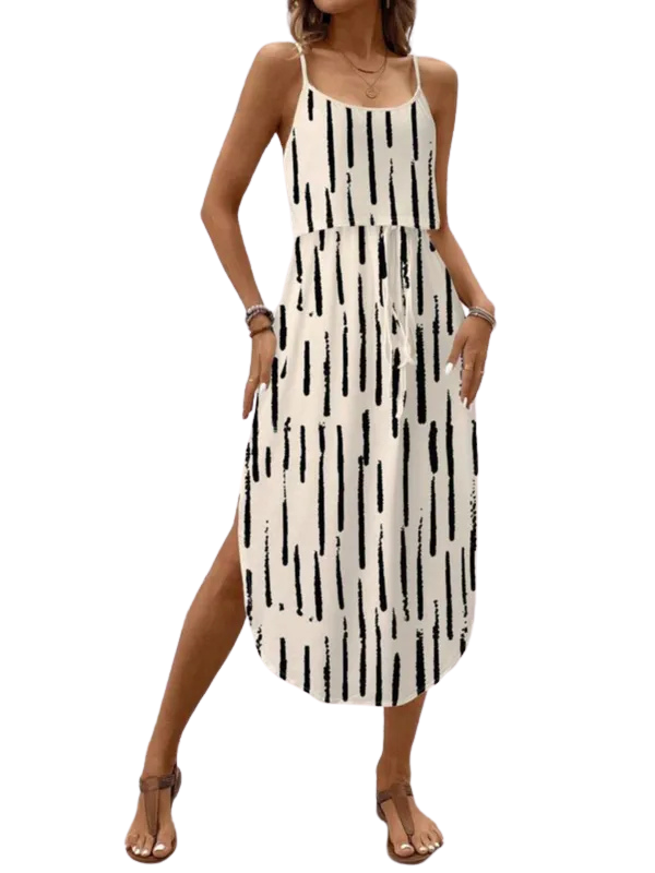 SOFIA™ – Tie Dye Floral Split Thigh Casual Dress