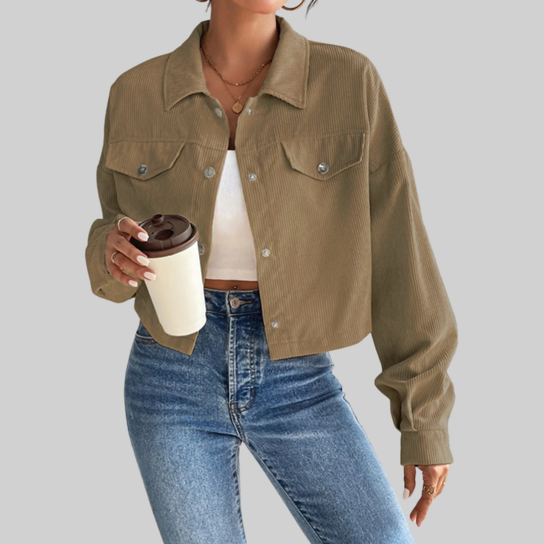 ESTRELLA™ – Classic Collared Button-Front Jacket