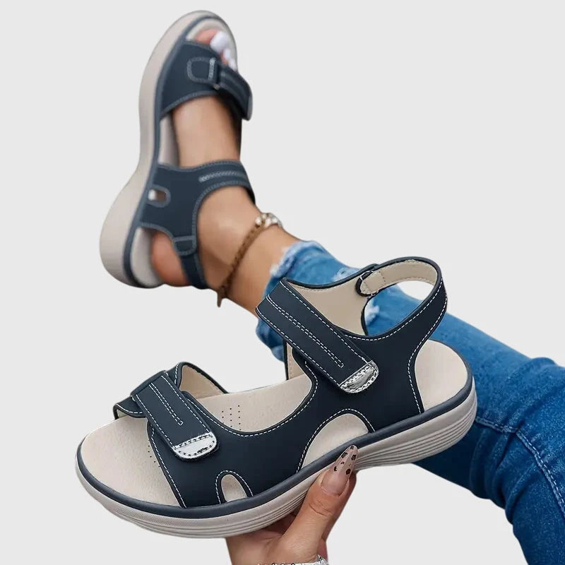 Women's Orthopedic Platform Sandals in blue