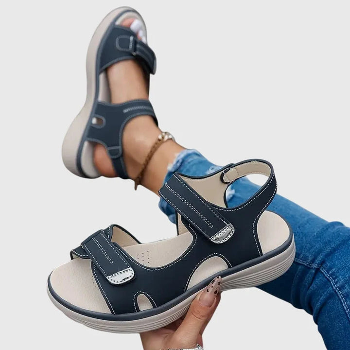 Women's Orthopedic Platform Sandals in blue