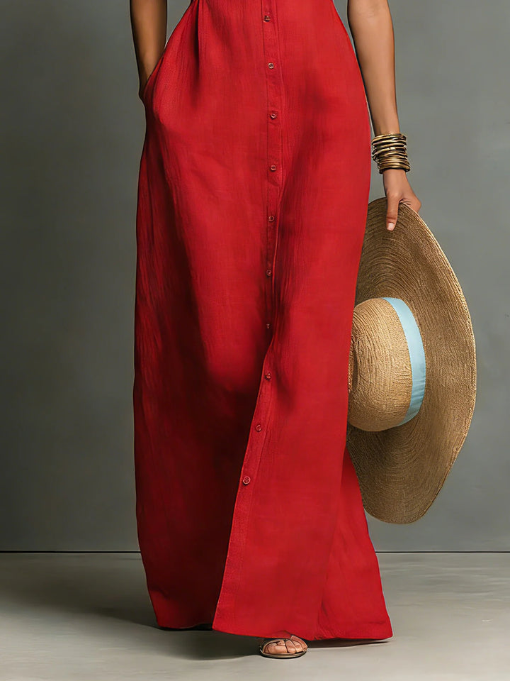 Women's Summer Maxi Dress in red