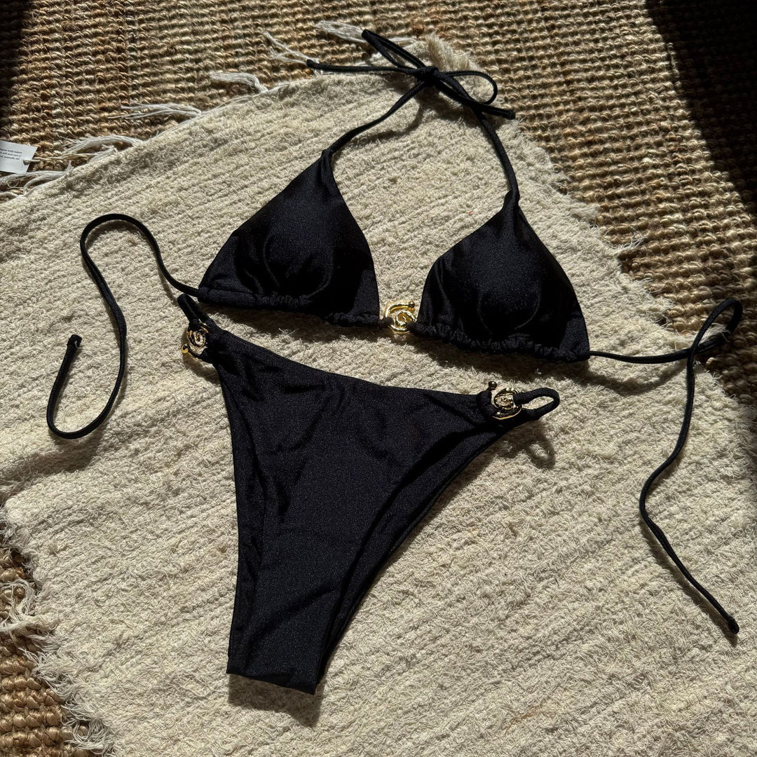 Women's String Bikini in black