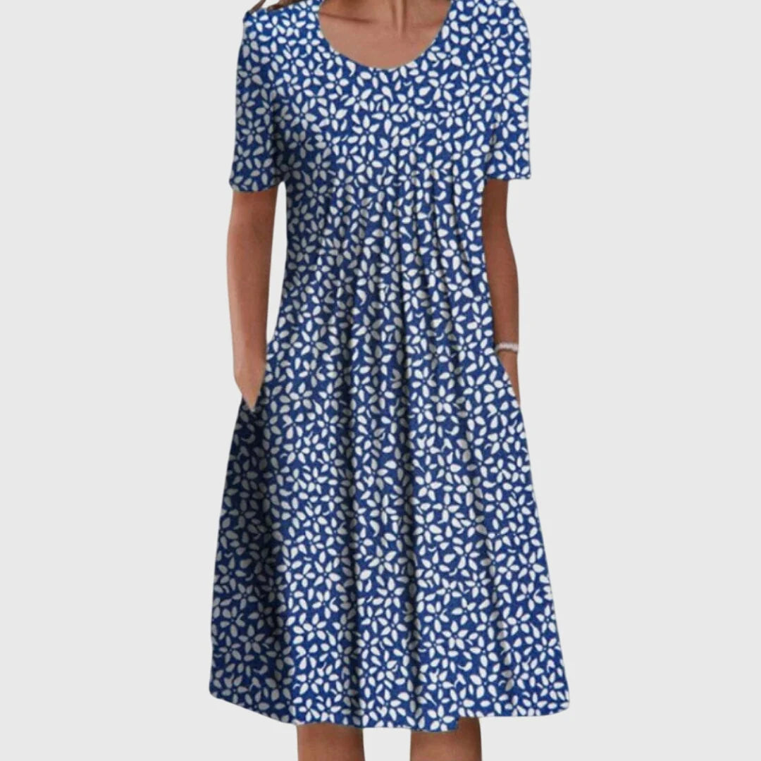 Women's Floral Summer Dress in blue floral