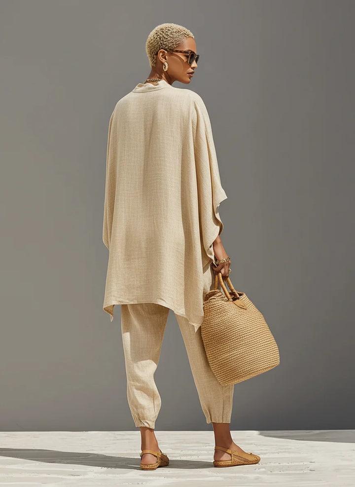Women's Linen Set in beige