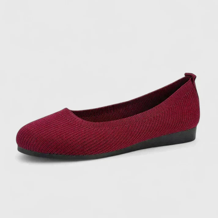 Women's Orthopedic Flats in burgundy