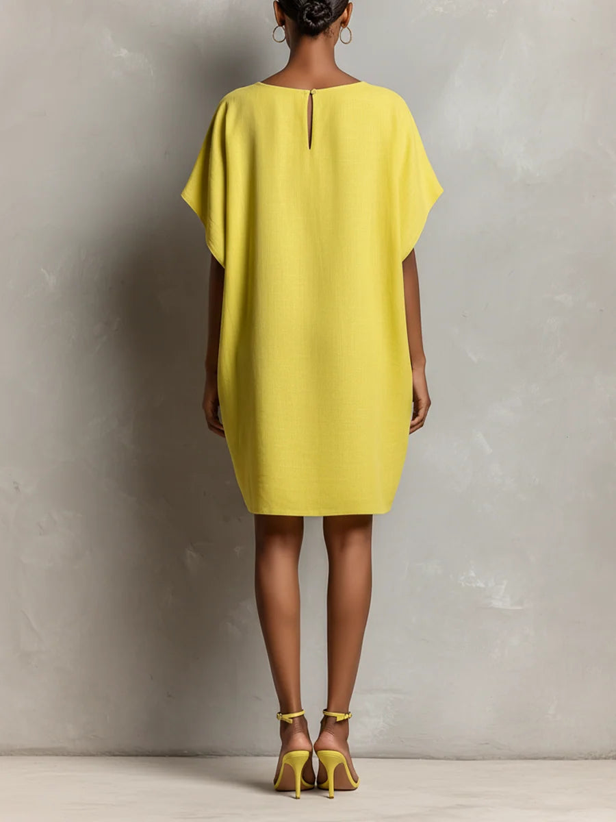 Women's Mini Summer Dress in yellow