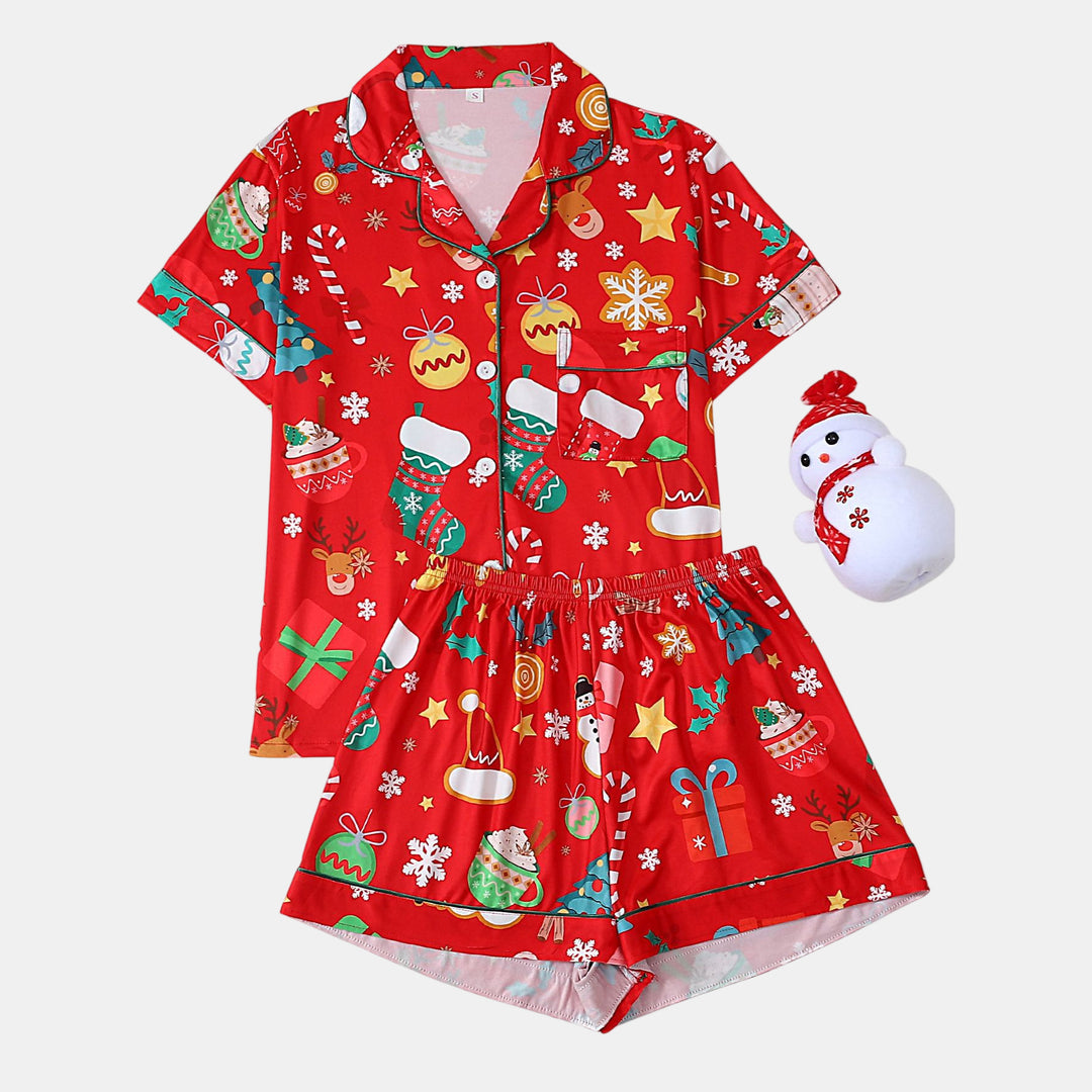 Women's Christmas PJs in red candy cane
