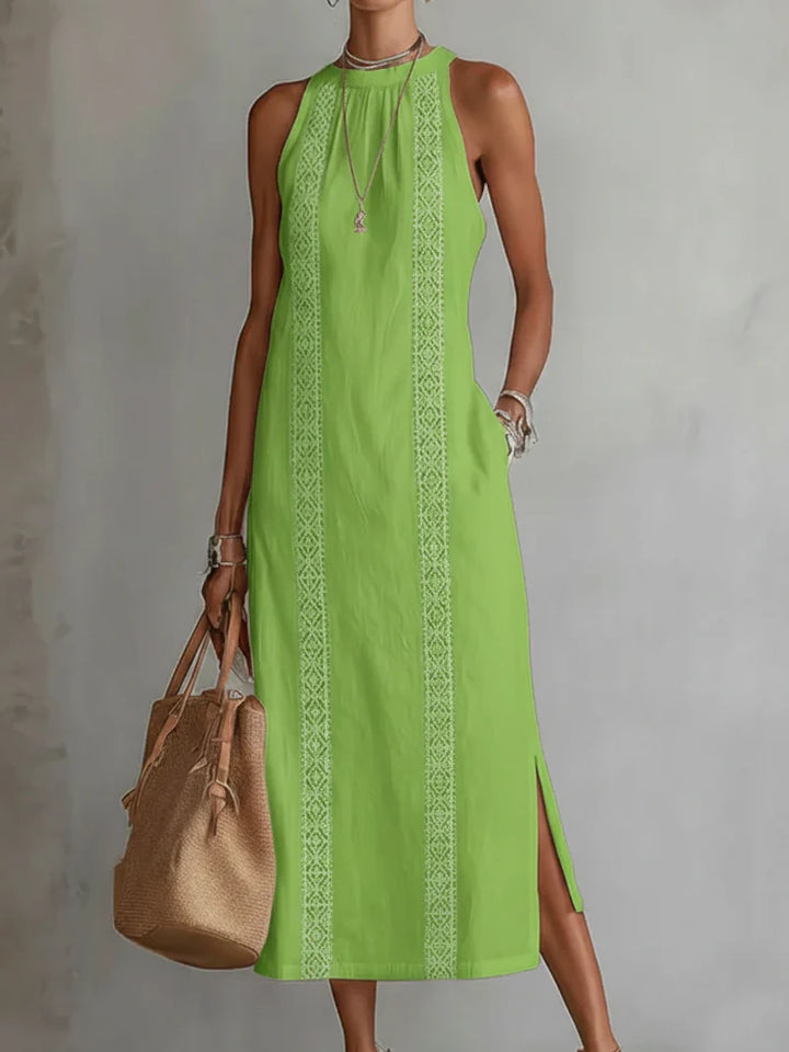 Women's Midi Summer Dress in green