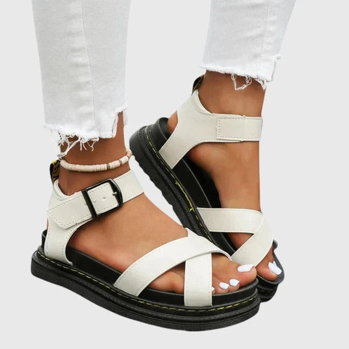 Women's Orthopedic Platform Sandals in white