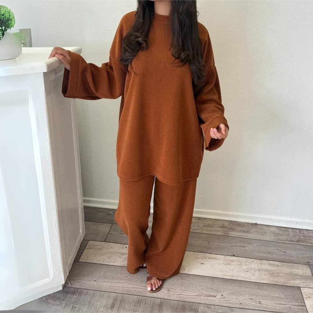 UNI™ - Casual Loose Top and Wide Leg Pants Set