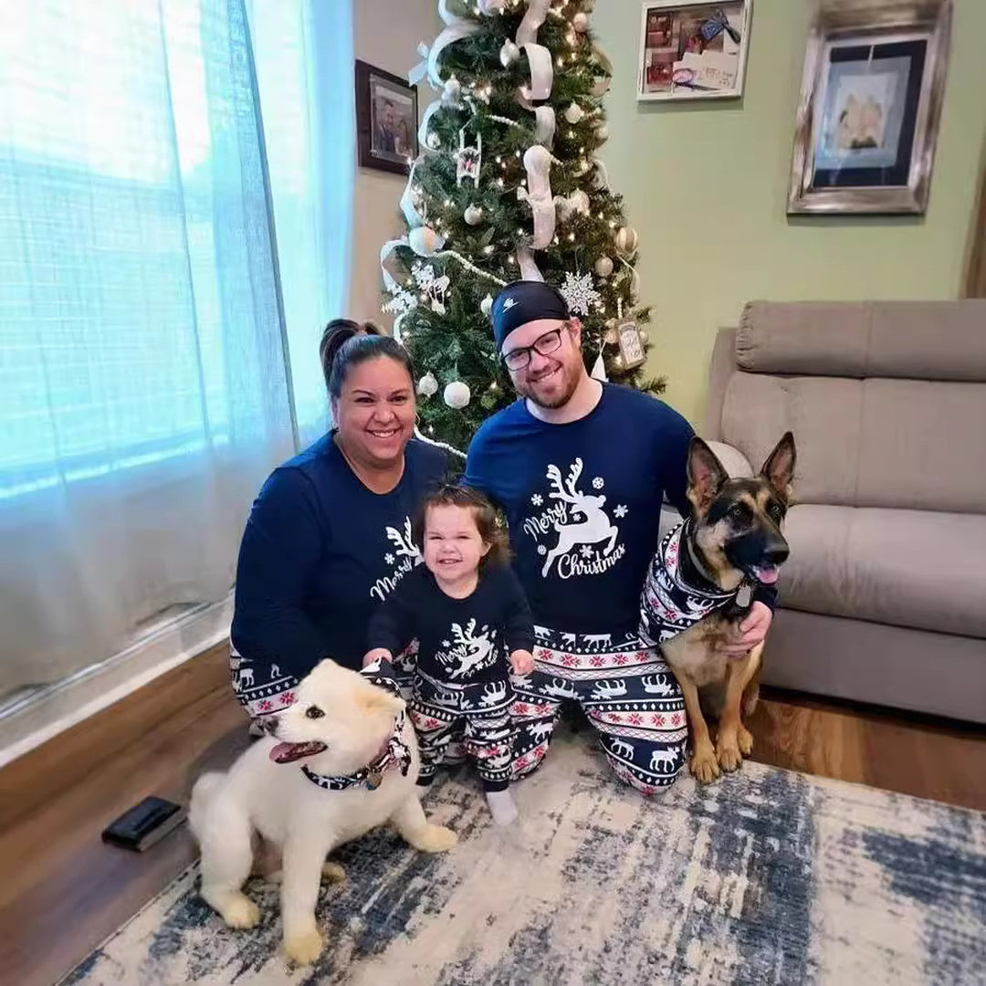 Family Matching Christmas PJs detail