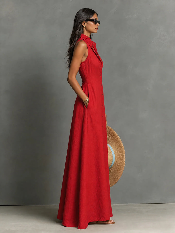Women's Summer Maxi Dress in red