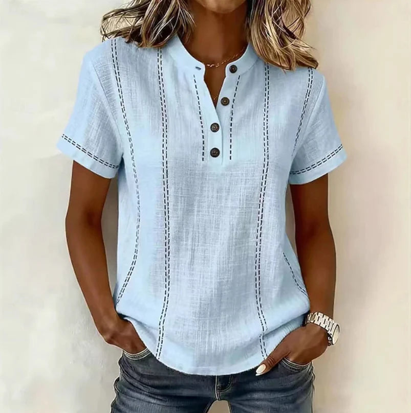 Women's Short Sleeve Top in blue