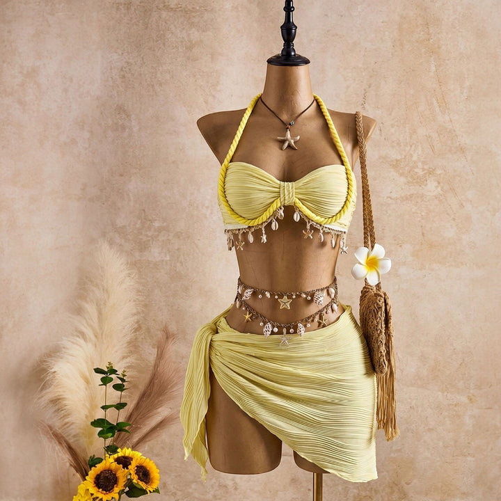 Women's Halter Bikini in yellow