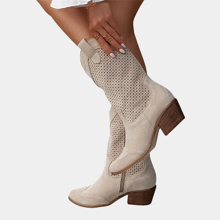 Women's Cowboy Boots in beige