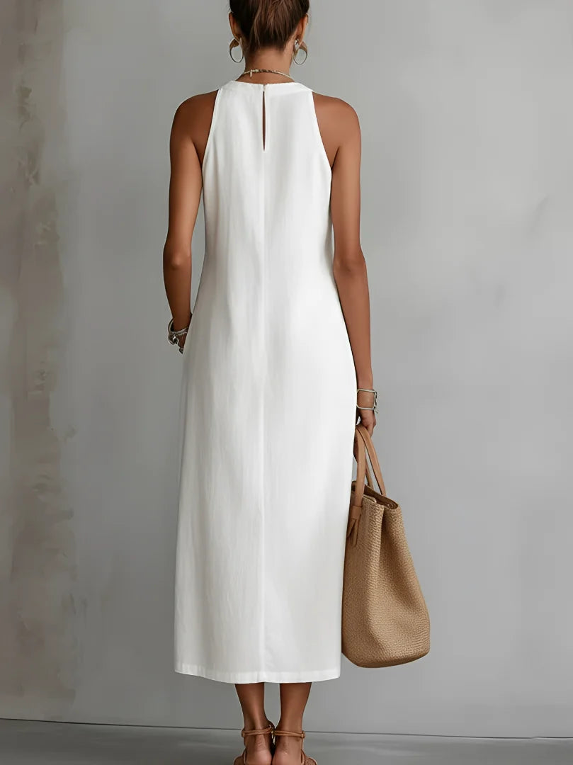 Women's Midi Summer Dress in white