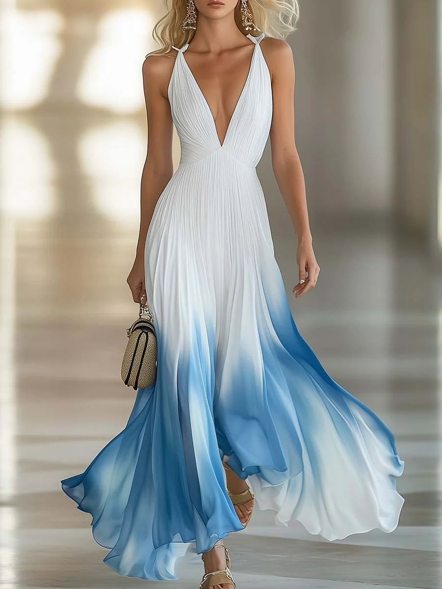 Women's White Summer Maxi Dress in white