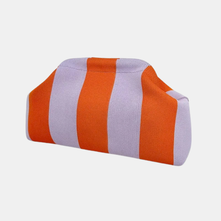 Women's Clutch Bag in orange and lilac